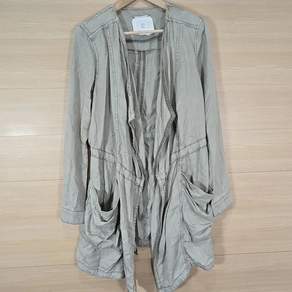 Anthropologie Hei Hei Morgan Open Front Draped Utility Jacket Size‎ Small - Picture 2 of 14